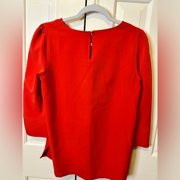 Loft, size small red 3/4 sleeve length top. Great for office attire! - Picture 3 of 3